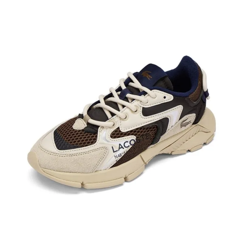 LACOSTE Breathable Slip Resistant Low Top Chunky Sneakers Women's Brown/Light Brown-1