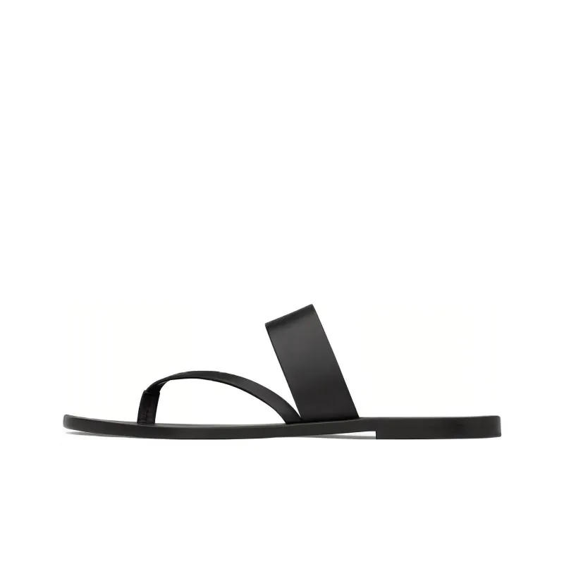 SAINT LAURENT Milo Flip Flops Men's Black-0
