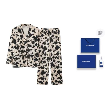 Floating Light Islands Pajama Set Women's Box Apricot