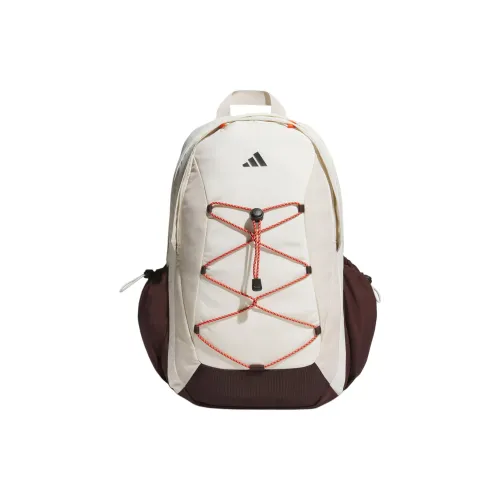 Adidas Backpacks Jade White With Bauxite Brown And Dark Gray Brown Accents