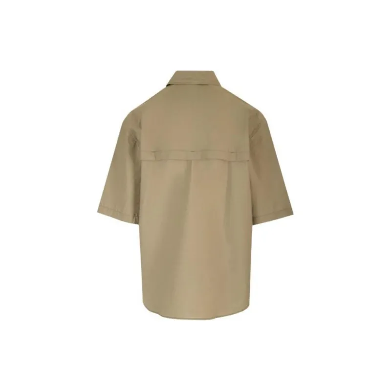 Lemaire Button Up Curved Hem Shirt-1