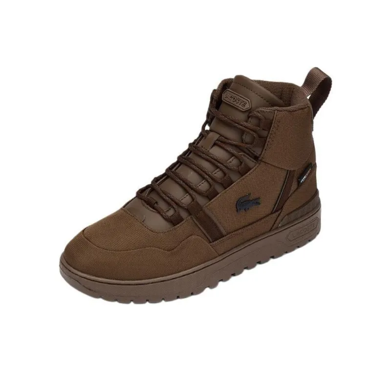LACOSTE High Top Casual Shoes Men Brown-1