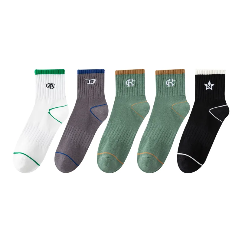 XXLLG Mid Calf Socks Men 5 Pack-8
