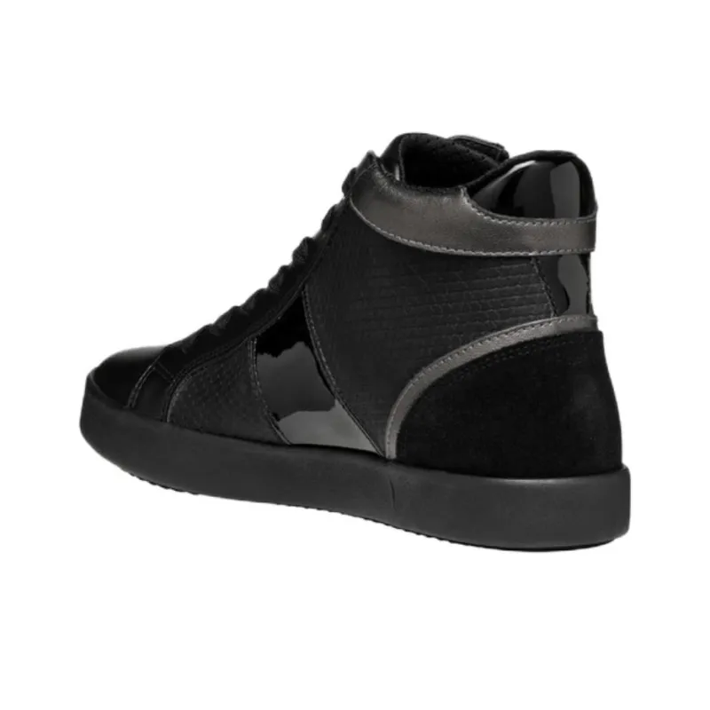 GEOX High Top Skateboard Shoes Women's Black-4