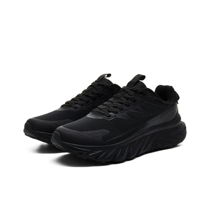 PEAK Cushioning Slip Resistant Abrasion Resistant Rebound Low Top Running Shoes Men Black-2