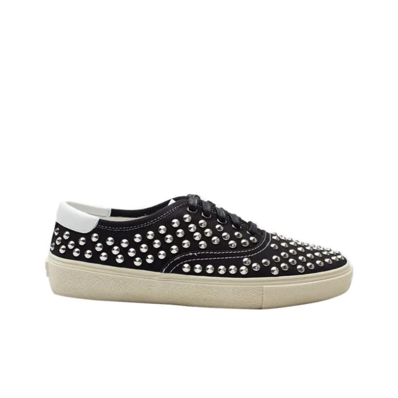SAINT LAURENT Low Top Stylish Skateboarding Shoes Men's Black-1