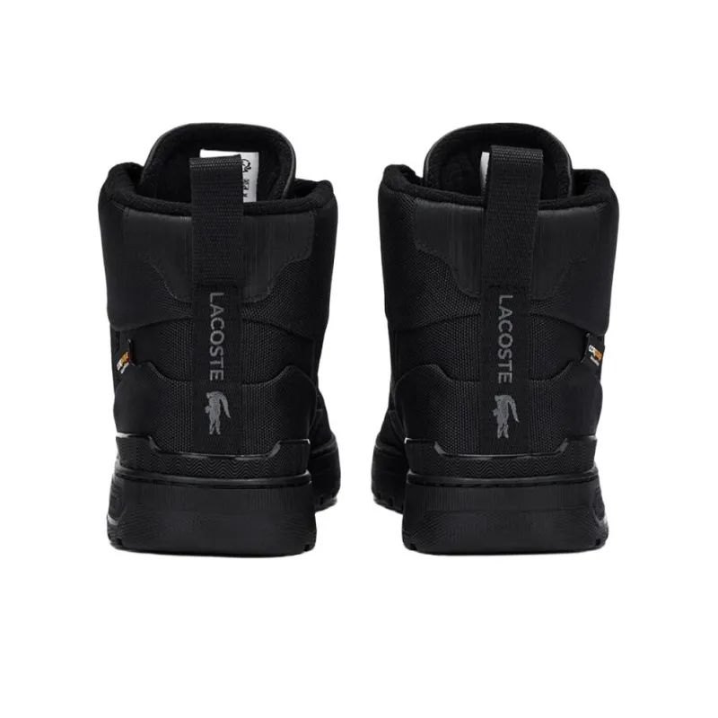 LACOSTE Slip Resistant High Top Skateboard Shoes Men Black-3