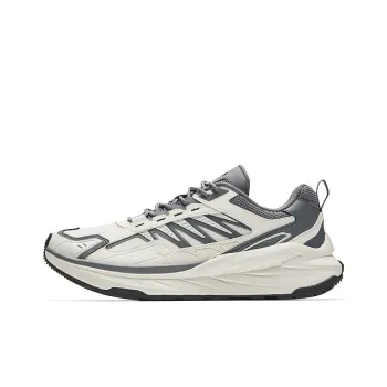 Anta Running Collection Anti Slip Wear Resistant Low Top Casual Running Shoes Men White Gray