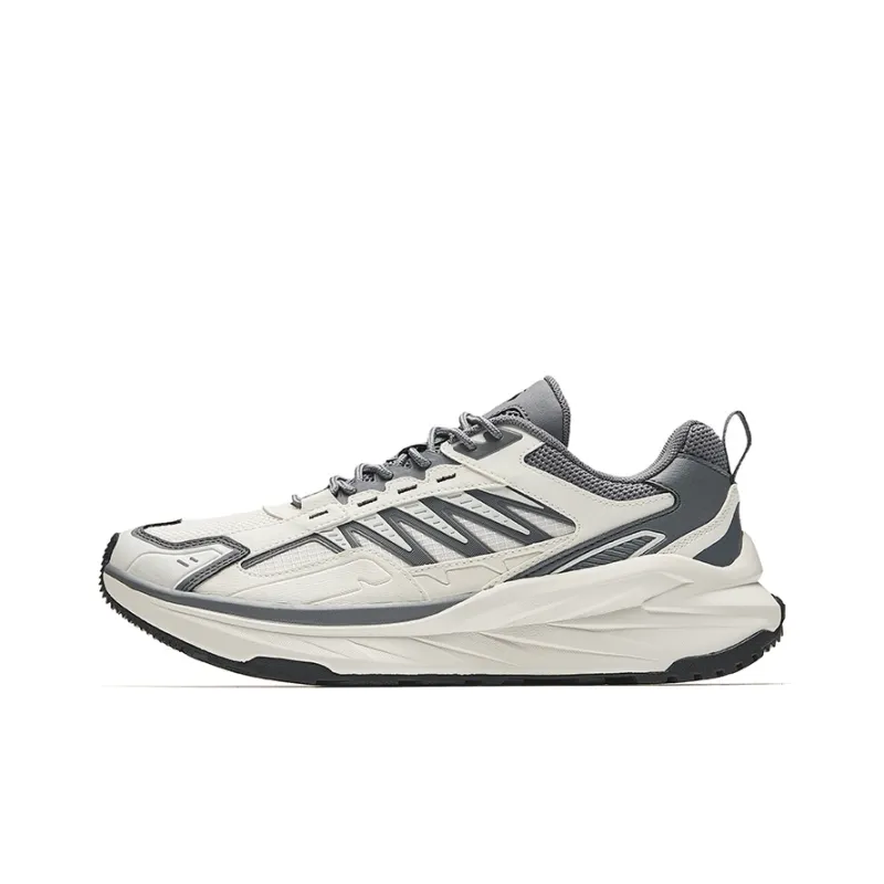 Anta Running Collection Anti-Slip Wear-Resistant Low-Top Casual Running Shoes Men White Gray-0