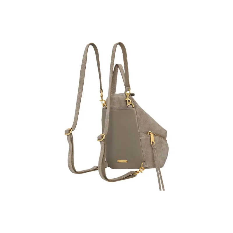 REBECCA MINKOFF Genuine Leather Backpack Mini Women's Clay-1