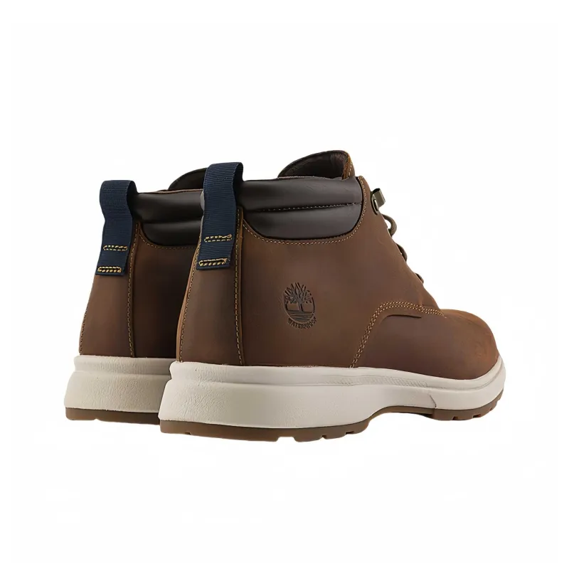 Timberland Waterproof Short Mid Calf Outdoor Boots Medium Heel 3 5cm Men Rusty Red-3