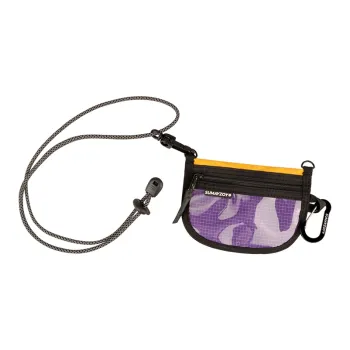 SUMAYZOY Nylon Coin Purses Card Holders Unisex Cheese Purple/Proton Black/Sea Salt Khaki