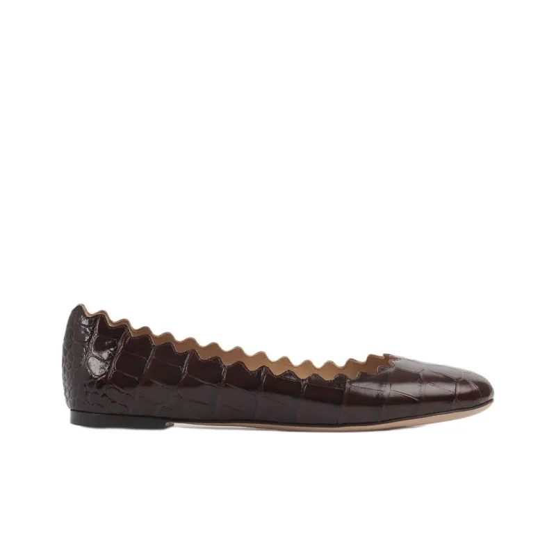 Chloé Lauren Embossed Ballerina Shoes Women's-1
