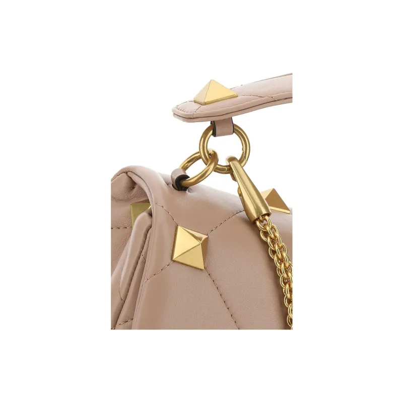 Valentino GARAVANI Lambskin Crossbody Bag, Shoulder Bag Women's Rose Nude Pink-3
