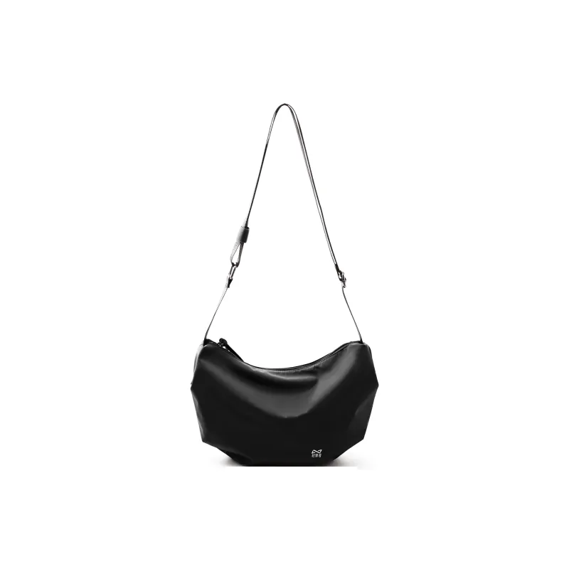QING QI ZHE Fabric Crossbody Bag Shoulder Bag Dumpling Bag Regular Unisex Black/White/Khaki-4