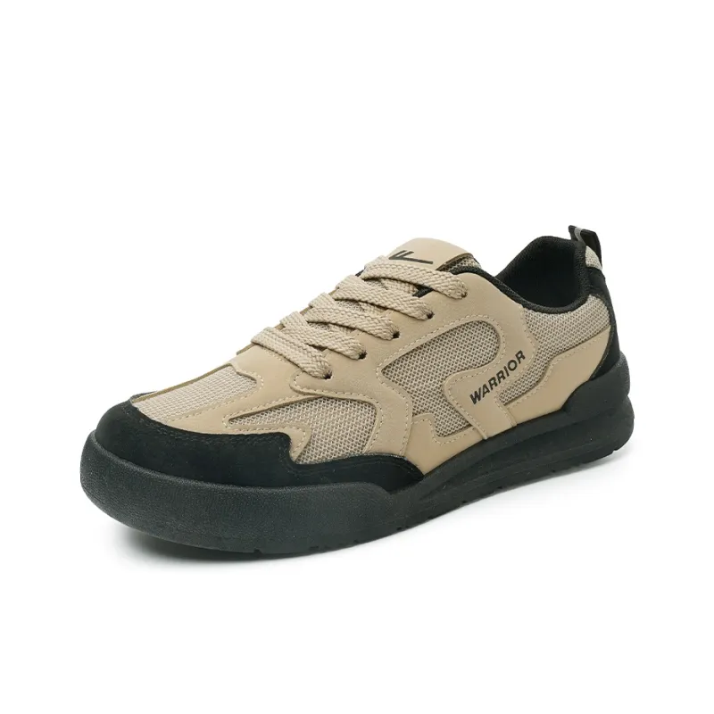 Warrior Lightweight And Wear resistant Low Top Casual Shoes Women's Brown Black-1