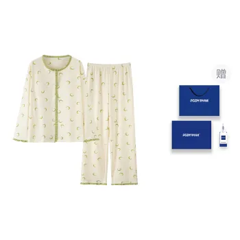 Floating Light Islands Pajama Set Women's Box Ecru
