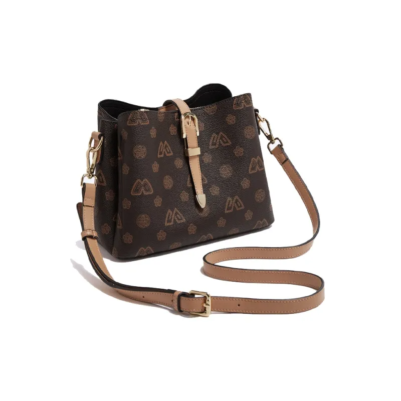 Old Man's Head PVC Small Shoulder Bag Regular Women's Coffee-2