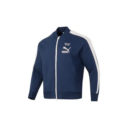 PUMA Jackets Men Blue