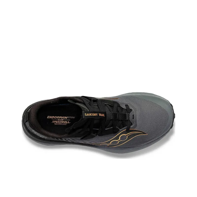 Saucony Abrasion Resistant Low Top Running Shoes Men Black-3