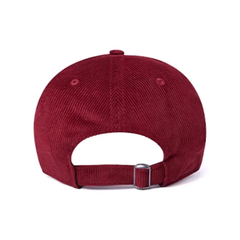 New Era Corduroy Baseball Caps Unisex Burgundy/Navy Blue-2