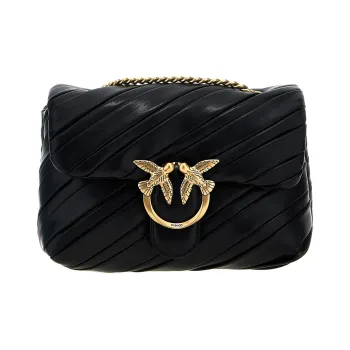 PINKO Spandex Blend Polyester Shoulder Bag Crossbody Bag Mini Women's Black