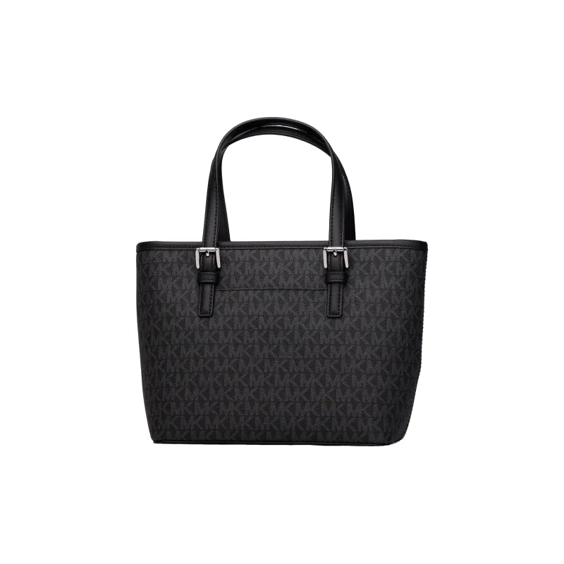 MICHAEL KORS Jet Set PVC Tote Bag, Shopping Bag, Handbag, Shoulder Bag, Crossbody Bag Mini Women's Black-6
