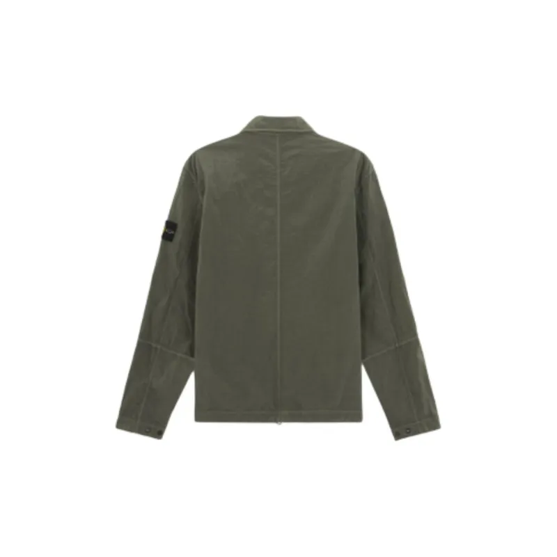 STONE ISLAND Compass Patch Zipped Overshirt-1