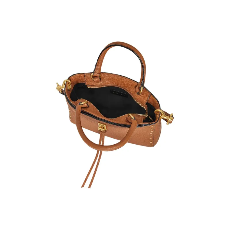 REBECCA MINKOFF Soft Leather Handbag Shoulder Bag Crossbody Bag Women's Caramel Brown-2