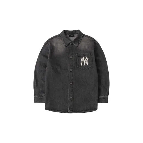 MLB Denim Jackets Unisex Charcoal Gray