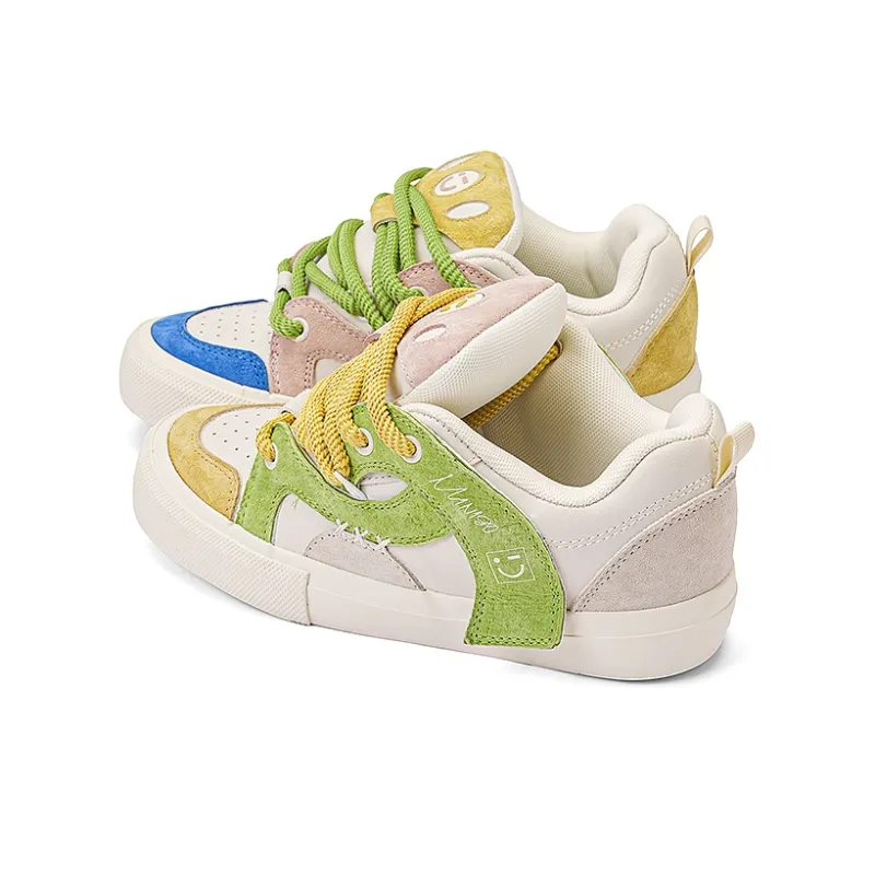 MINISO Low Top Skateboard Shoes Unisex White-0