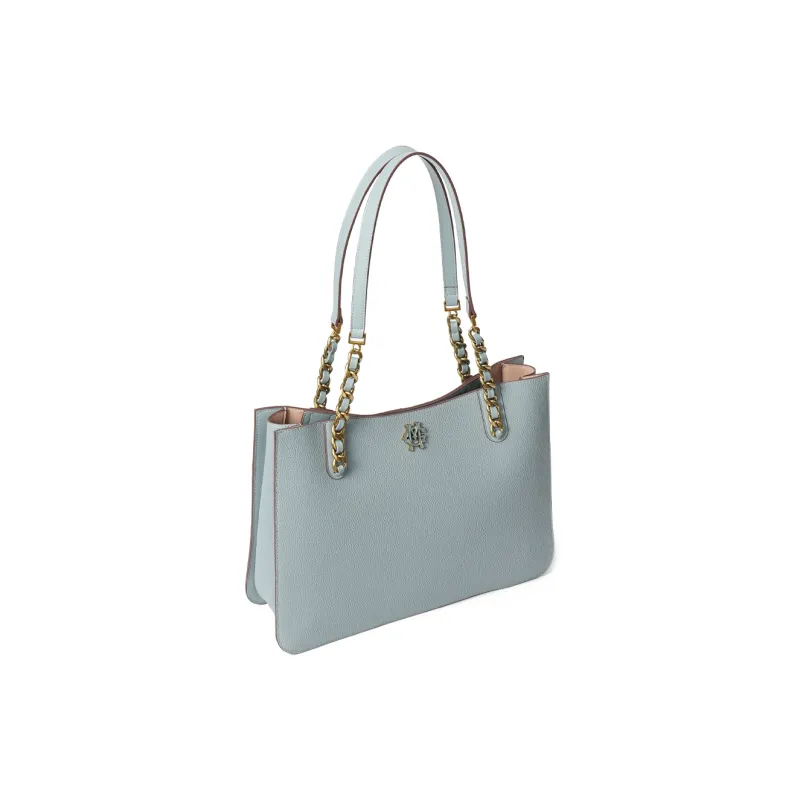 Montagut Cow Leather Tote Bag, Shoulder Bag Regular Women's Light Blue-1