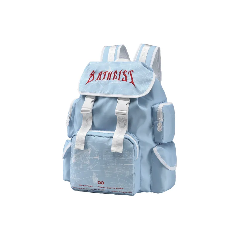 8atheist Polyester Students Backpack Unisex Blue-1