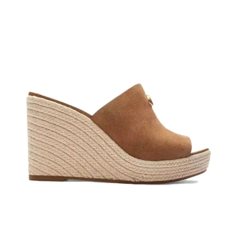 COACH Slip-Resistant Slide Slippers Women's Brown-1