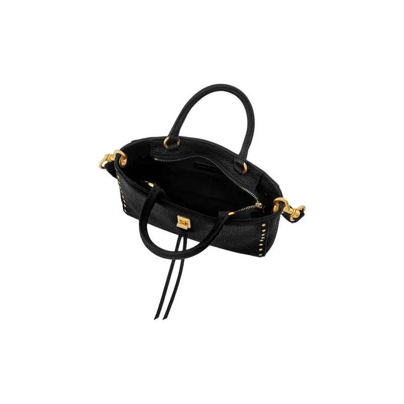 REBECCA MINKOFF Genuine Leather Handbag Shoulder Bag Crossbody Bag Women's Black-2
