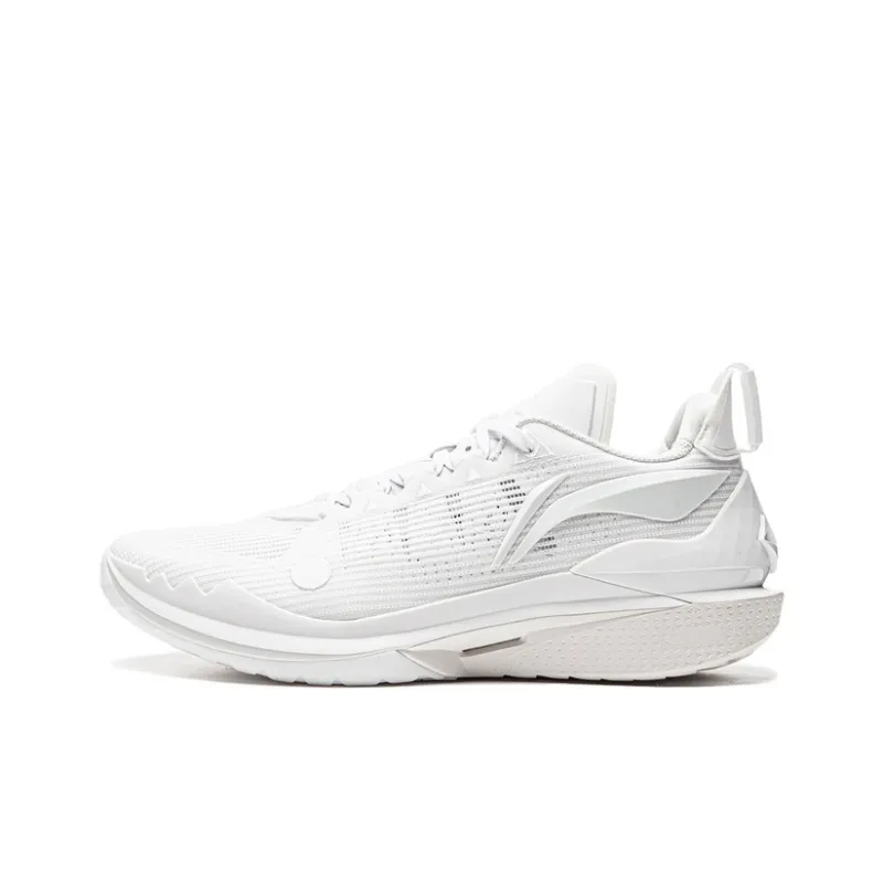 LiNing JB2 Cushioned Anti Slip Wear Resistant Breathable Lightweight Low Top Basketball Shoes Unisex White-0