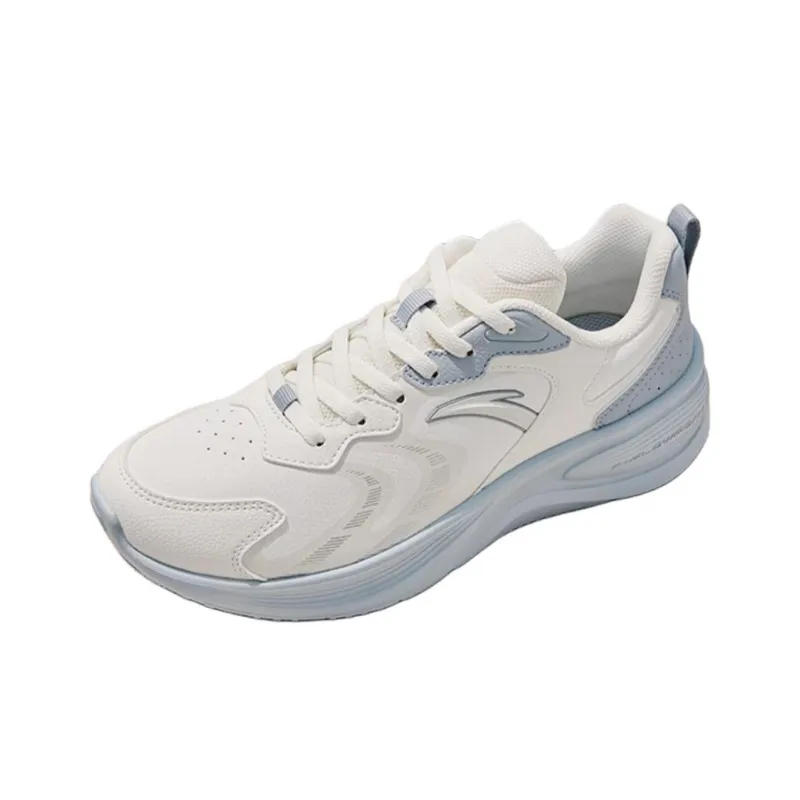 Anta Height Increasing Lightweight Low-Top Casual Running Shoes Women's White Blue-1