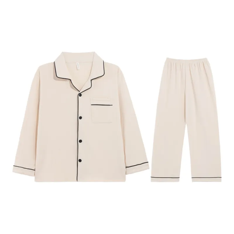 Qiao Ni Tong Pajama Set Unisex Cream White-8