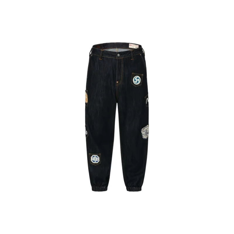 EVISU 2024 Fall And Winter Casual Pants Men Denim Blue-1