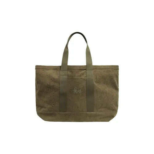 Stussy Cotton Canvas tote Canapa Bag, Shopping Bag, Handbag, Shoulder Bag Unisex Olive
