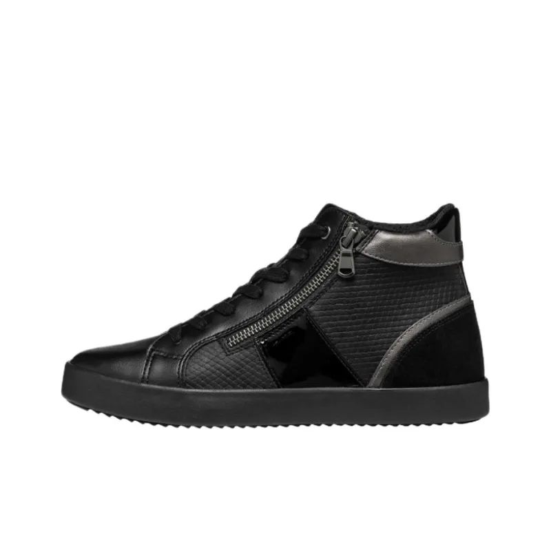 GEOX High Top Skateboard Shoes Women's Black-0
