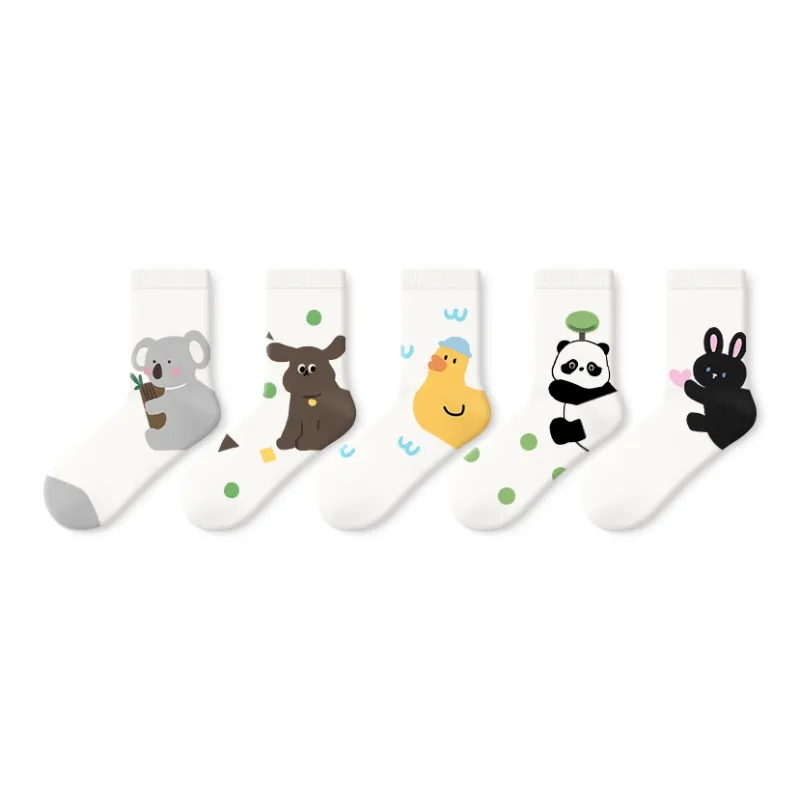 Primeet Mid Calf Socks Women's 5 Pack-3