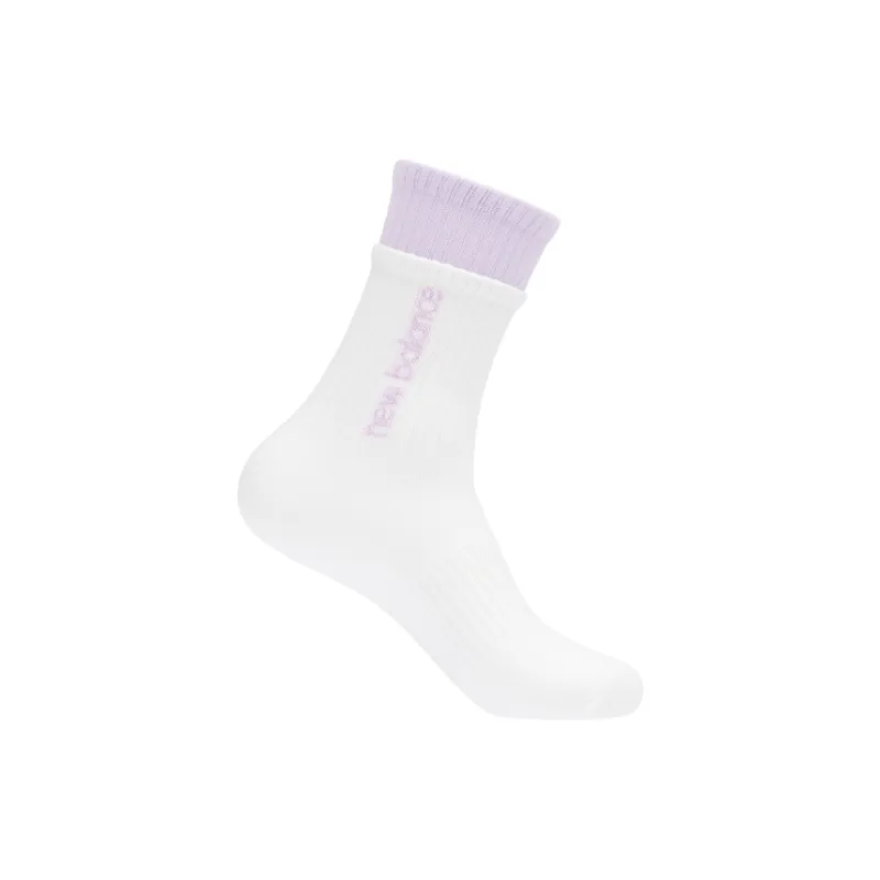 New Balance Knee-High Socks Women's 1 Pack White/Purple-1