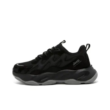 Jeep Breathable And Wear-resistant Low-Top Chunky Sneakers Men Black