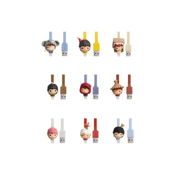 POP MART HIRONO ONO Mute Drama Collection Cable Type-C Blind Box Products Single Blind Box/whole Box 9 Pcs