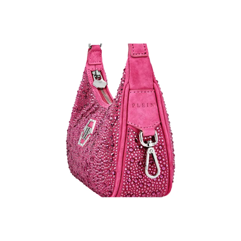 PHILIPP PLEIN Calfskin Handbag, Shoulder Bag Women's Fuchsia Purple-3