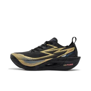 361° Cushioning Anti Slip Wear Resistant Breathability Low Top Running Shoes Unisex Black Gold