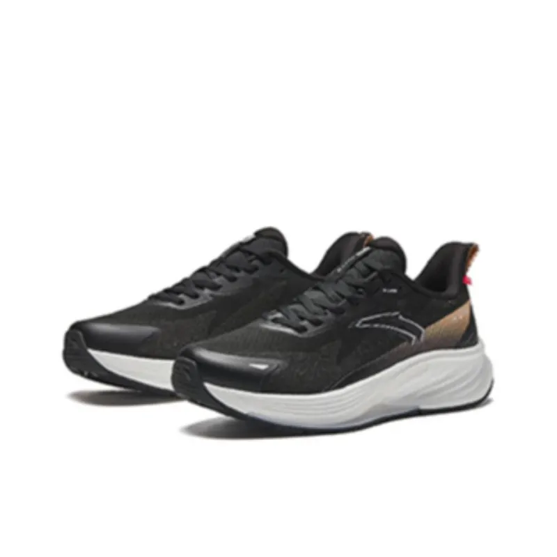 Anta Wear-Resistant Slip-Resistant Low-Top Casual Running Shoes Women's Black Orange-1