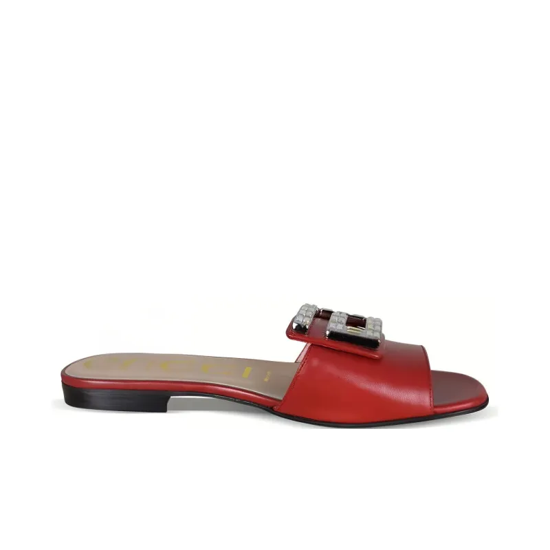 GUCCI Slide Slippers Women's Red-1