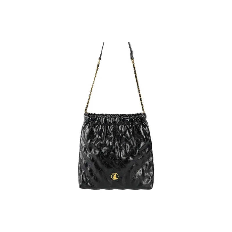 The British Museum Synthetic Leather Shoulder Bag Women's Black-0